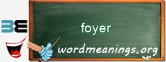 WordMeaning blackboard for foyer